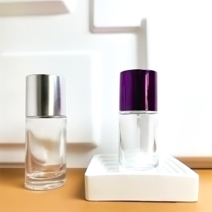 Factory Direct 50Ml Wholesale Clear Cylinder Custom Cosmetic Spray Glass Perfume Bottle with Color Screw Spray Lid