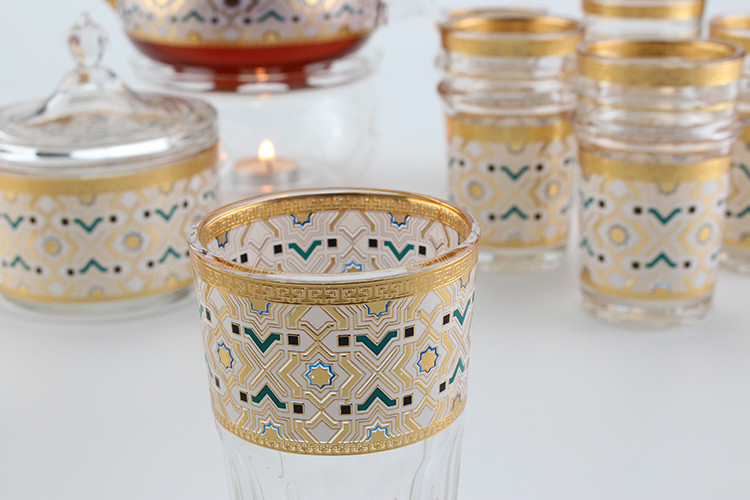 Wholesale glassware Food Grade nordic drinkware tumblers borosilicate tea pot and teacup set