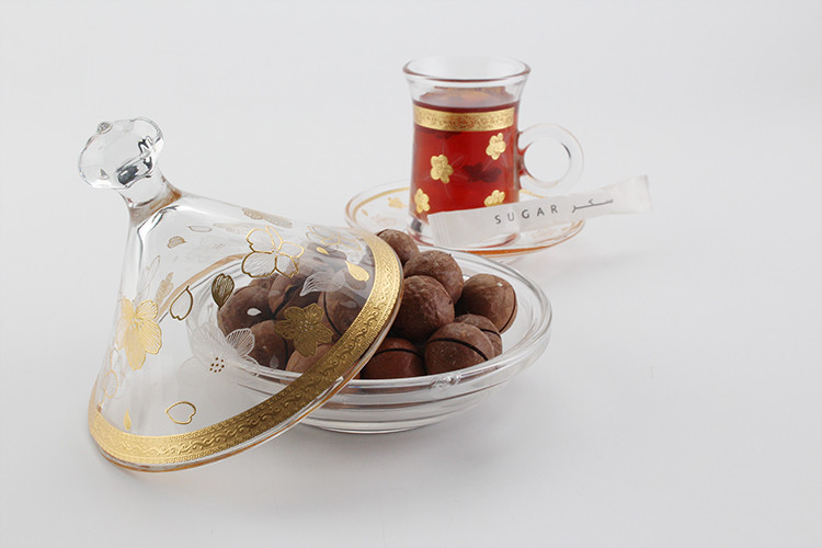 Food Storage Glass Moroccan Mini Tajine Arabic Style Glass Tajine dates bowl
