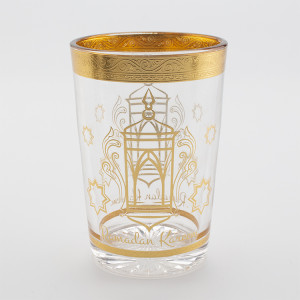 New Ramadan Design Tumbler 6oz Tea Cup Sets with Handmade Decal Water Glass Set