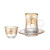 Wholesale 36pcs Handmade Decal Turkish Tea Cup Set Arabic Coffee Cup with Saucer Tea Cup Set